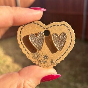 Gold Heart Earrings